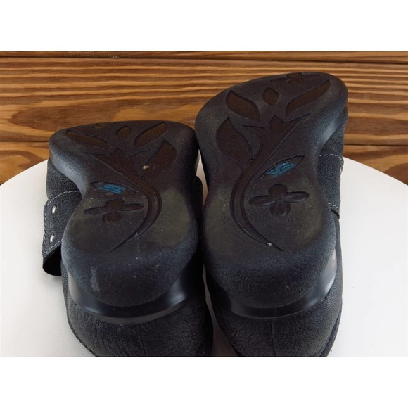 SoftWalk Size 8.5 Clog Black Leather Extra Wide (E+) Slip On Women - Picture 10 of 12